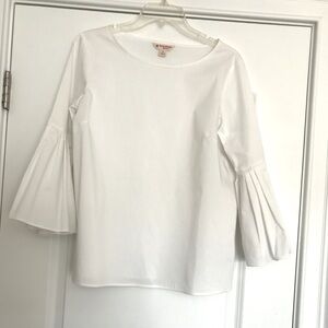 Brooks Brothers, Statement Sleeve, white blouse, Size 8